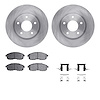 6312-67089 Brake Rotors with 3000-Series Ceramic Brake Pads Kit with Hardware, 2013-2019 Infiniti/Nissan, Position: Front - image 1