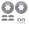 6312-67090 Brake Rotors with 3000-Series Ceramic Brake Pads Kit with Hardware, 2000-2004 Infiniti/Nissan, Position: Front - image 1