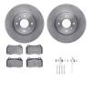 6312-67103 Brake Rotors with 3000-Series Ceramic Brake Pads Kit with Hardware, 2004-2006 Infiniti/Nissan, Position: Front - image 1