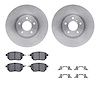 6312-67105 Brake Rotors with 3000-Series Ceramic Brake Pads Kit with Hardware, 2003-2011 Infiniti/Nissan, Position: Front - image 1