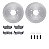 6312-67106 Brake Rotors with 3000-Series Ceramic Brake Pads Kit with Hardware, 2004-2015 Infiniti/Nissan, Position: Rear - image 1