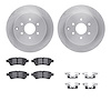 6312-67111 Brake Rotors with 3000-Series Ceramic Brake Pads Kit with Hardware, 2005-2012 Infiniti/Nissan, Position: Rear - image 1