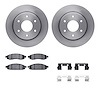 6312-67113 Brake Rotors with 3000-Series Ceramic Brake Pads Kit with Hardware, 2005-2007 Infiniti/Nissan, Position: Front - image 1