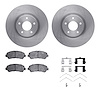 6312-67117 Brake Rotors with 3000-Series Ceramic Brake Pads Kit with Hardware, 2007-2017 Infiniti/Nissan, Position: Front - image 1