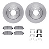6312-67119 Brake Rotors with 3000-Series Ceramic Brake Pads Kit with Hardware, Fits Select Infiniti/Nissan, Position: Front - image 1
