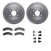 6312-67123 Brake Rotors with 3000-Series Ceramic Brake Pads Kit with Hardware, Fits Select Infiniti/Nissan, Position: Rear - image 1