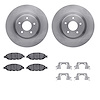 6312-67125 Brake Rotors with 3000-Series Ceramic Brake Pads Kit with Hardware, Fits Select Infiniti/Nissan, Position: Front - image 1