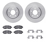 6312-67126 Brake Rotors with 3000-Series Ceramic Brake Pads Kit with Hardware, Fits Select Infiniti/Nissan, Position: Front - image 1