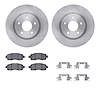 6312-67127 Brake Rotors with 3000-Series Ceramic Brake Pads Kit with Hardware, 2014-2017 Infiniti/Nissan, Position: Front - image 1
