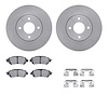 6312-67132 Brake Rotors with 3000-Series Ceramic Brake Pads Kit with Hardware, Fits Select Infiniti/Nissan, Position: Front