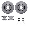 6312-68014 Brake Rotors with 3000-Series Ceramic Brake Pads Kit with Hardware, 2007-2015 Infiniti/Nissan, Position: Front - image 1