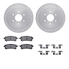 6312-68019 Brake Rotors with 3000-Series Ceramic Brake Pads Kit with Hardware, Fits Select Infiniti/Nissan, Position: Rear - image 1