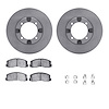 6312-72010 Brake Rotors with 3000-Series Ceramic Brake Pads Kit with Hardware, 1987-1991 Multiple Makes/Models, Position: Front - image 1