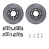 6312-72012 Brake Rotors with 3000-Series Ceramic Brake Pads Kit with Hardware, 1985-1987 Mitsubishi, Position: Front - image 1