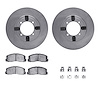 6312-72015 Brake Rotors with 3000-Series Ceramic Brake Pads Kit with Hardware, 1984-1984 Mitsubishi, Position: Front - image 1