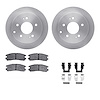 6312-72029 Brake Rotors with 3000-Series Ceramic Brake Pads Kit with Hardware, 2004-2012 Mitsubishi, Position: Rear - image 1