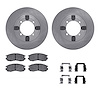 6312-72035 Brake Rotors with 3000-Series Ceramic Brake Pads Kit with Hardware, 1991-1991 Mitsubishi, Position: Front - image 1