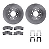 6312-72040 Brake Rotors with 3000-Series Ceramic Brake Pads Kit with Hardware, 1990-1993 Mitsubishi, Position: Front - image 1