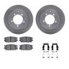 6312-72051 Brake Rotors with 3000-Series Ceramic Brake Pads Kit with Hardware, 1992-1996 Mitsubishi, Position: Rear - image 1