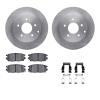 6312-72054 Brake Rotors with 3000-Series Ceramic Brake Pads Kit with Hardware, 2006-2012 Mitsubishi, Position: Rear - image 1