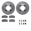 6312-72058 Brake Rotors with 3000-Series Ceramic Brake Pads Kit with Hardware, 1991-1991 Mopar, Position: Front - image 1