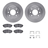 6312-72066 Brake Rotors with 3000-Series Ceramic Brake Pads Kit with Hardware, 2005-2006 Kia/Hyundai/Genesis, Position: Front - image 1