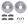 6312-72068 Brake Rotors with 3000-Series Ceramic Brake Pads Kit with Hardware, 2000-2012 Multiple Makes/Models, Position: Front - image 1