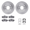 6312-72078 Brake Rotors with 3000-Series Ceramic Brake Pads Kit with Hardware, 2002-2005 Kia/Hyundai/Genesis, Position: Front - image 1