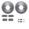 6312-72083 Brake Rotors with 3000-Series Ceramic Brake Pads Kit with Hardware, 2004-2004 Mitsubishi, Position: Rear - image 1