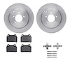 6312-72085 Brake Rotors with 3000-Series Ceramic Brake Pads Kit with Hardware, 2008-2015 Mitsubishi, Position: Rear - image 1