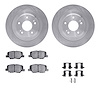 6312-72087 Brake Rotors with 3000-Series Ceramic Brake Pads Kit with Hardware, Fits Select Mitsubishi, Position: Rear - image 1