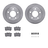 6312-73018 Brake Rotors with 3000-Series Ceramic Brake Pads Kit with Hardware, 1998-1998 Audi/Volkswagen, Position: Rear - image 1