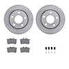 6312-73020 Brake Rotors with 3000-Series Ceramic Brake Pads Kit with Hardware, 2000-2002 Audi/Volkswagen, Position: Rear - image 1