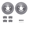 6312-73021 Brake Rotors with 3000-Series Ceramic Brake Pads Kit with Hardware, 2001-2006 Audi/Volkswagen, Position: Rear - image 1