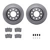 6312-73023 Brake Rotors with 3000-Series Ceramic Brake Pads Kit with Hardware, 2000-2008 Audi/Volkswagen, Position: Rear - image 1