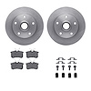 6312-73024 Brake Rotors with 3000-Series Ceramic Brake Pads Kit with Hardware, 2000-2008 Audi/Volkswagen, Position: Rear - image 1