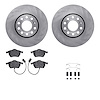 6312-73035 Brake Rotors with 3000-Series Ceramic Brake Pads Kit with Hardware, 1992-1998 Audi/Volkswagen, Position: Front - image 1