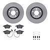 6312-73036 Brake Rotors with 3000-Series Ceramic Brake Pads Kit with Hardware, 1997-2000 Audi/Volkswagen, Position: Front