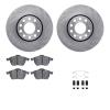 6312-73038 Brake Rotors with 3000-Series Ceramic Brake Pads Kit with Hardware, 1996-1999 Audi/Volkswagen, Position: Front - image 1