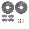 6312-73041 Brake Rotors with 3000-Series Ceramic Brake Pads Kit with Hardware, 1980-1992 Audi/Volkswagen, Position: Front - image 1