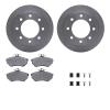 6312-73043 Brake Rotors with 3000-Series Ceramic Brake Pads Kit with Hardware, 1980-1983 Audi/Volkswagen, Position: Front - image 1