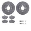 6312-73044 Brake Rotors with 3000-Series Ceramic Brake Pads Kit with Hardware, 1990-1991 Audi/Volkswagen, Position: Front - image 1