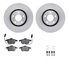 6312-73048 Brake Rotors with 3000-Series Ceramic Brake Pads Kit with Hardware, 1999-2006 Audi/Volkswagen, Position: Front - image 1