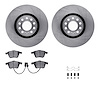6312-73049 Brake Rotors with 3000-Series Ceramic Brake Pads Kit with Hardware, 2001-2005 Audi/Volkswagen, Position: Front - image 1