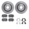 6312-73061 Brake Rotors with 3000-Series Ceramic Brake Pads Kit with Hardware, 2008-2015 Audi/Volkswagen, Position: Rear - image 1