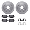6312-73062 Brake Rotors with 3000-Series Ceramic Brake Pads Kit with Hardware, 2000-2009 Audi/Volkswagen, Position: Rear - image 1
