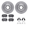 6312-73063 Brake Rotors with 3000-Series Ceramic Brake Pads Kit with Hardware, 2005-2011 Audi/Volkswagen, Position: Rear - image 1
