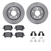 6312-73064 Brake Rotors with 3000-Series Ceramic Brake Pads Kit with Hardware, 2008-2015 Audi/Volkswagen, Position: Rear - image 1