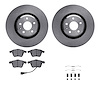 6312-73065 Brake Rotors with 3000-Series Ceramic Brake Pads Kit with Hardware, 2008-2011 Audi/Volkswagen, Position: Front - image 1