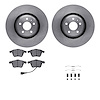 6312-73066 Brake Rotors with 3000-Series Ceramic Brake Pads Kit with Hardware, 2012-2015 Audi/Volkswagen, Position: Front - image 1